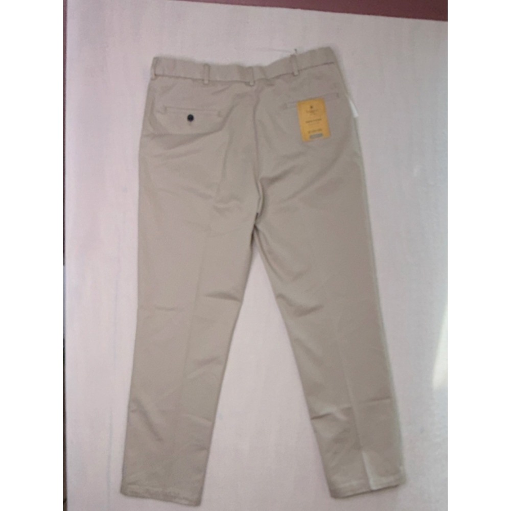 Haggar Heritage Collection No Iron Khaki Pants Straight Fit Beige 36 Cotton - Picture 8 of 11